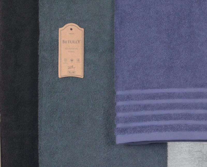 Betully handdoeken in zwart, antraciet en blauw